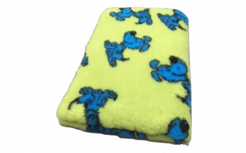 Vet Bed 3farbig mit Lucky Dogs, 75x50 cm, 150x100 cm,